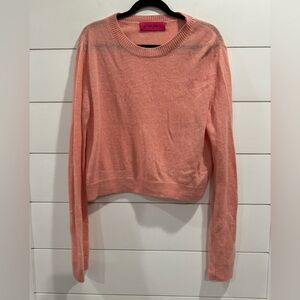 The Elder Statesman coral cashmere sweater